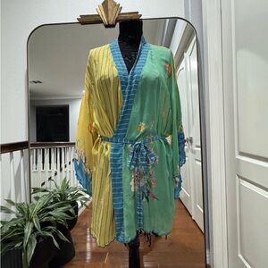 Johnny Was Multicolor Floral Kimono Size L